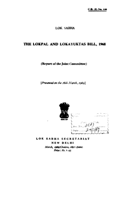 The Lokpal and Lokayuktas Bill, 1968