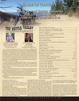 2016 Kettle Valley Express Adventure Travel Guide Is We Could Bring It to Life