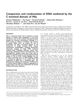 Compaction and Condensation of DNA Mediated by the C-Terminal Domain Of