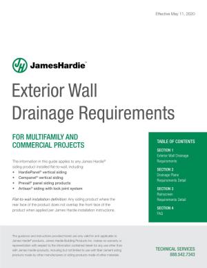 Exterior Wall Drainage Requirements
