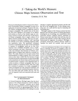 Chinese Maps Between Observation and Text