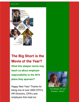 The Big Short Is the Movie of the Year?