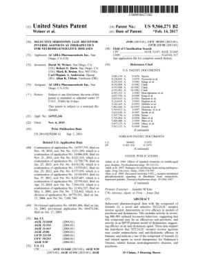 (12) United States Patent (10) Patent No.: US 9,566.271 B2 Weiner Et Al