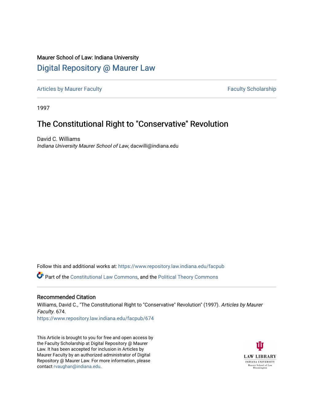 The Constitutional Right to 