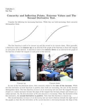 Concavity and Inflection Points. Extreme Values and the Second