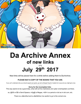 Da Archive Annex of New Links (^^) July 29Th 2017