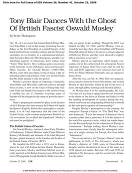 Tony Blair Dances with the Ghost of British Fascist Oswald Mosley by Scott Thompson