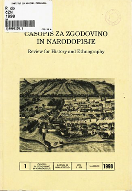 Caöuris ZA ZGODOVINO in NARODOPISJE Review for History and Ethnography