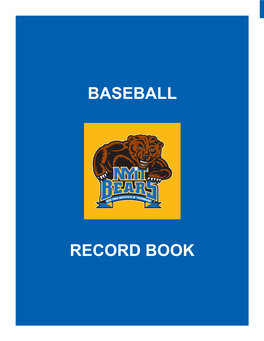 Baseball Record Book
