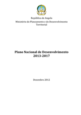 Plano Nacional De Desenvolvimento 2013-2017