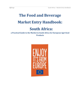 The Food and Beverage Market Entry Handbook: South Africa