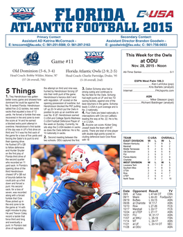 Florida Atlantic Football 2015