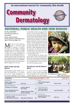 Eczema Low Cost (TALC) David Chandler 13 in the Community Najeeb Ahmad Safdar & Jane Sterling 6 ABSTRACTS ESSENTIAL DRUGS in DERMATOLOGY Journal Extracts and 1