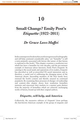 Emily Post’ S Etiquette (1922 – 2011)