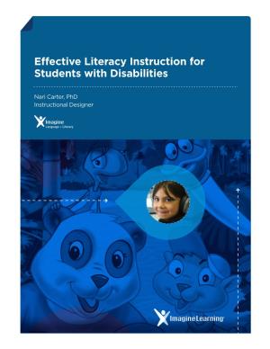 Effective Literacy Instruction for Students with Disabilities