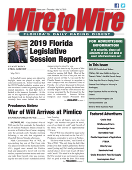 2019 Florida Legislative Session Report