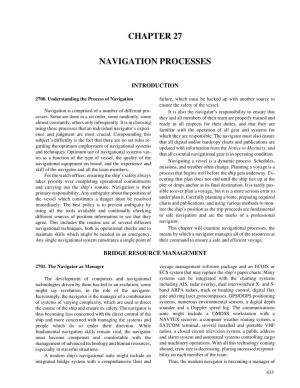 Chapter 27 Navigation Processes
