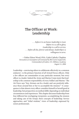 The Officer at Work: Leadership