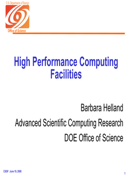 High Performance Computing Facilities