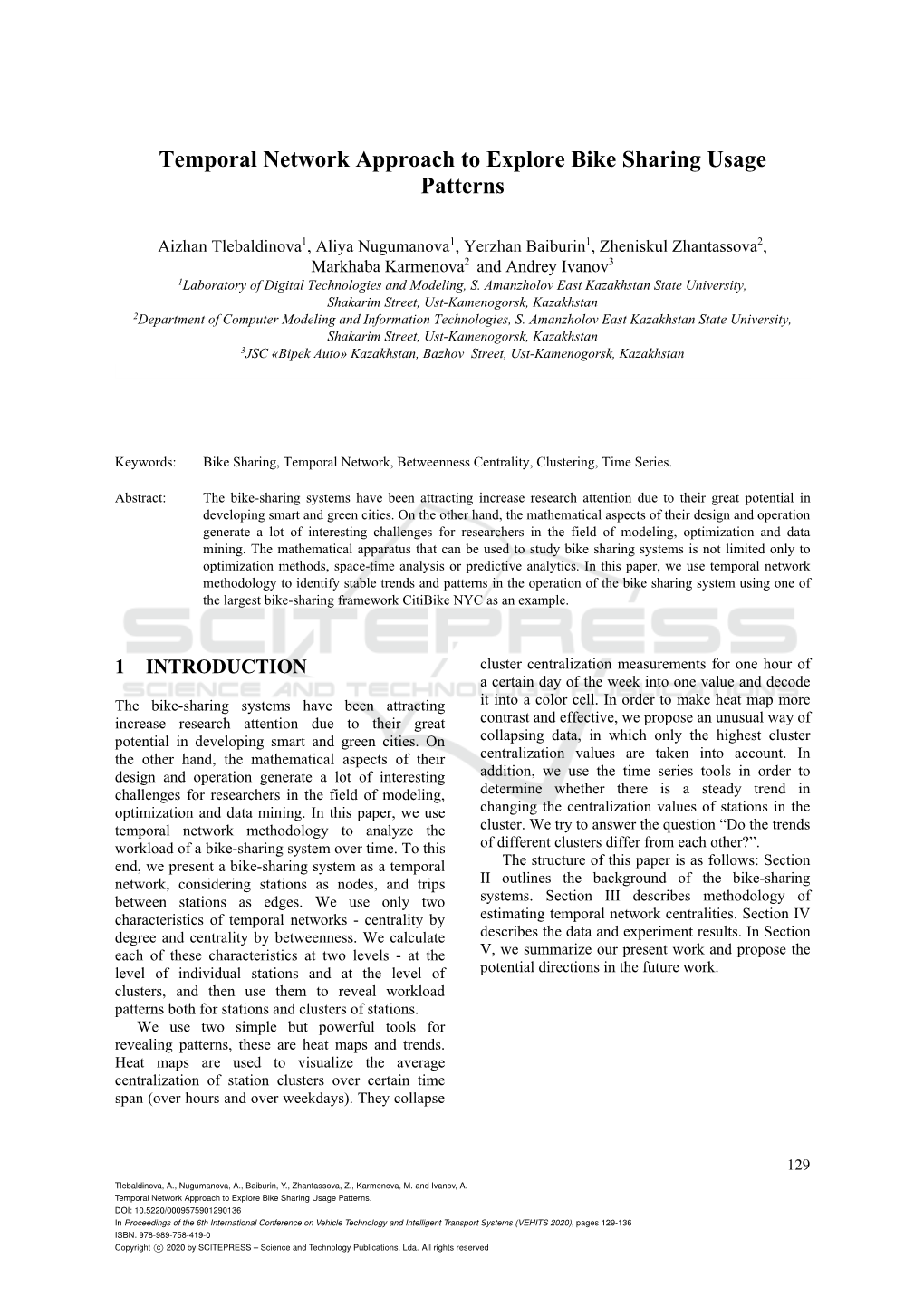 Temporal Network Approach to Explore Bike Sharing Usage Patterns