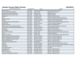 Amador County Public Schools 2018/2019