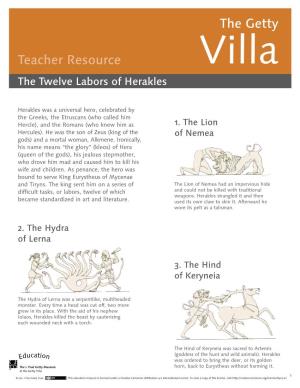 The Twelve Labors of Herakles