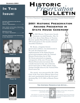 Preservation ISSUE: BULLETIN