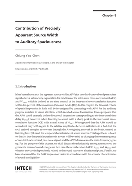 Contribution of Precisely Apparent Source Width to Auditory Spaciousness