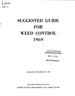 Suggested Guide for Weed Control 1969