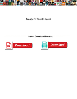 Treaty of Brest Litovsk Hull
