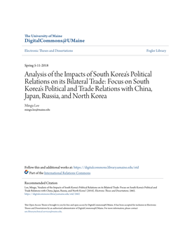 Analysis of the Impacts of South Korea's Political Relations on Its