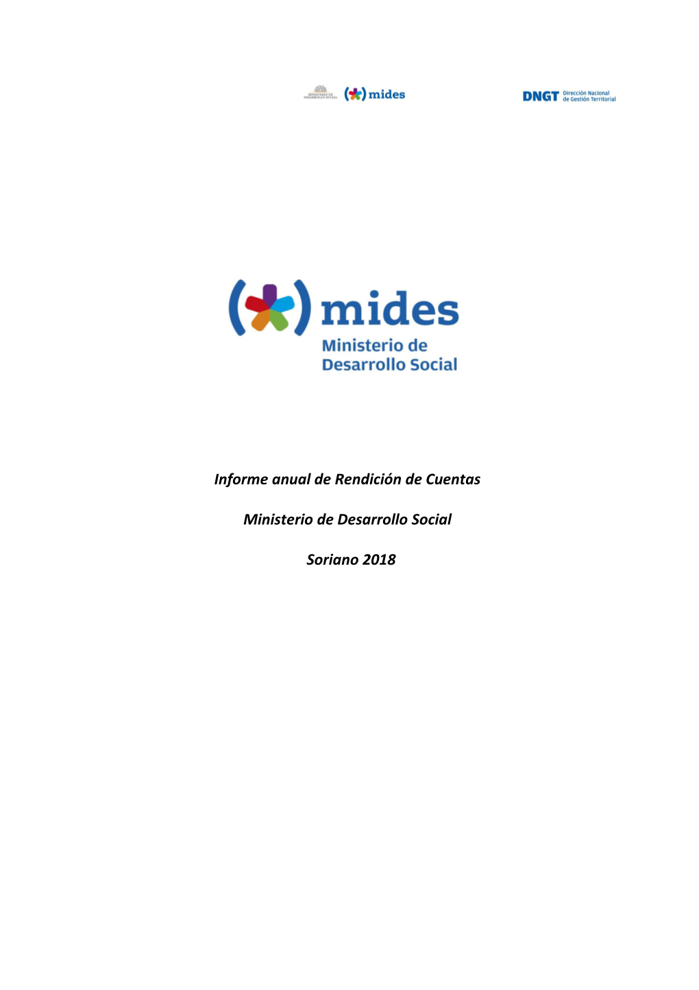 Informe Anual De Rendición De Cuentas Ministerio De Desarrollo