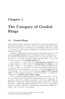 The Category of Graded Rings