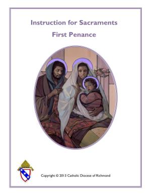 Instruction for Sacraments First Penance