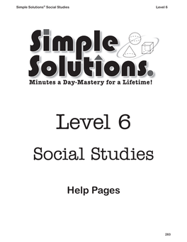 Social Studies Level 6