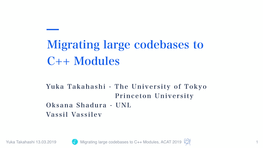 Migrating Large Codebases to C++ Modules