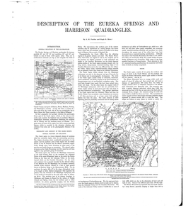 Description of the Eureka Springs and Harrison Quadrangles