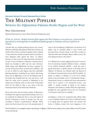 The Militant Pipeline Between the Afghanistan-Pakistan Border Region and the West