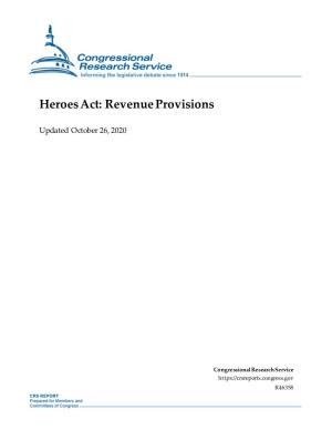 Heroes Act: Revenue Provisions