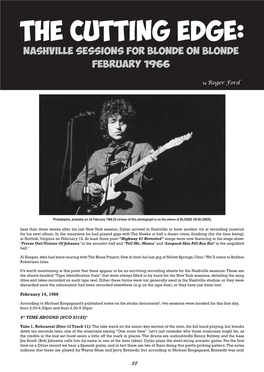 The Cutting Edge: Nashville Sessions for Blonde on Blonde February 1966