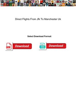 Direct Flights from Jfk to Manchester Uk