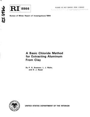 A Basic Chloride Method for Extracting Aluminum from Clay