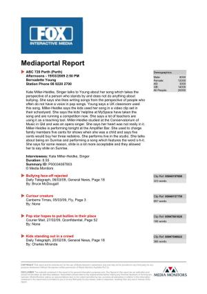Mediaportal Report