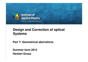 Design and Correction of Optical Systems Part 7