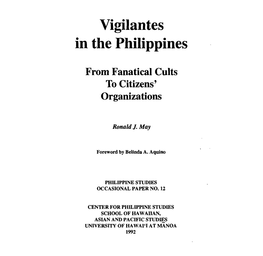 Vigilantes in the Philippines