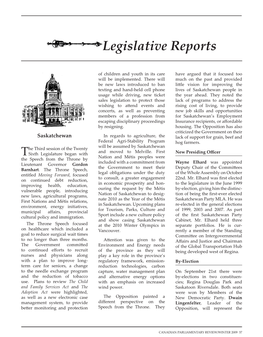 Legislative Reports