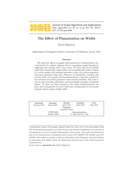 The Effect of Planarization on Width