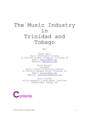 The Music Industry in Trinidad and Tobago