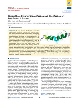 Dihedral-Based Segment Identification and Classification Of