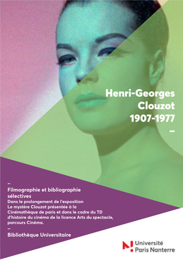 Henri-Georges Clouzot 1907-1977 –
